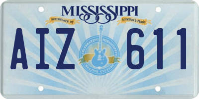MS license plate AIZ611