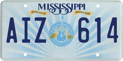 MS license plate AIZ614