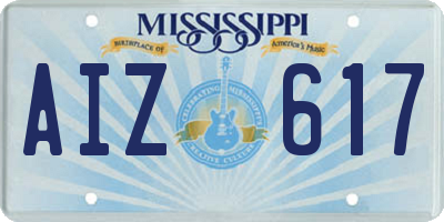 MS license plate AIZ617