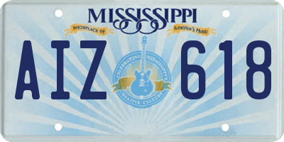 MS license plate AIZ618