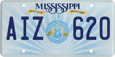 MS license plate AIZ620