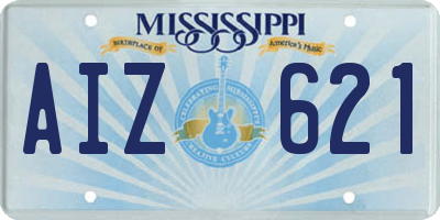 MS license plate AIZ621