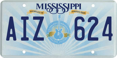 MS license plate AIZ624