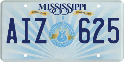 MS license plate AIZ625