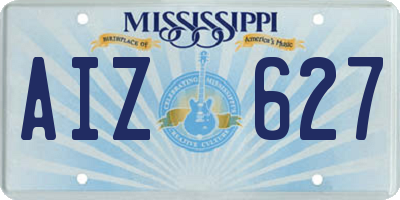 MS license plate AIZ627