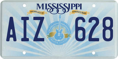 MS license plate AIZ628