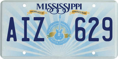 MS license plate AIZ629