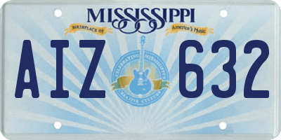 MS license plate AIZ632