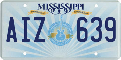 MS license plate AIZ639