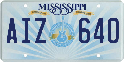 MS license plate AIZ640