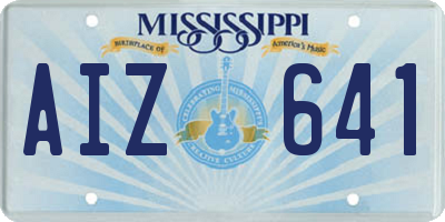 MS license plate AIZ641