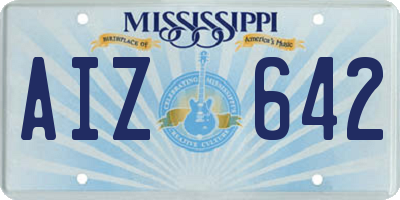 MS license plate AIZ642