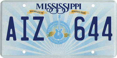 MS license plate AIZ644