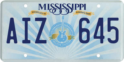 MS license plate AIZ645