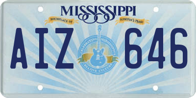 MS license plate AIZ646