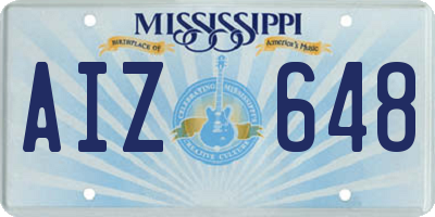 MS license plate AIZ648