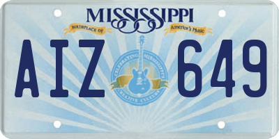 MS license plate AIZ649
