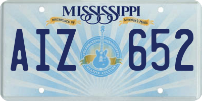 MS license plate AIZ652