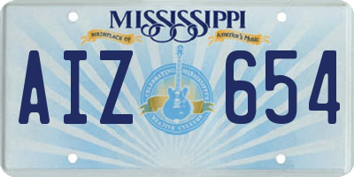 MS license plate AIZ654