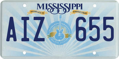 MS license plate AIZ655