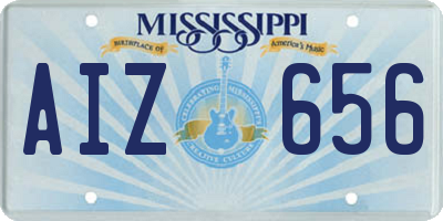 MS license plate AIZ656