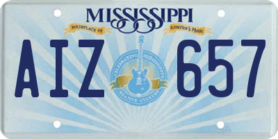 MS license plate AIZ657