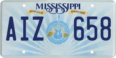 MS license plate AIZ658