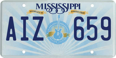 MS license plate AIZ659