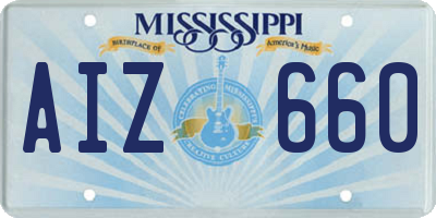 MS license plate AIZ660