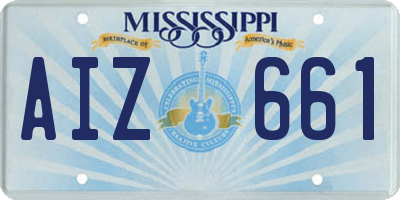 MS license plate AIZ661