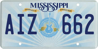MS license plate AIZ662