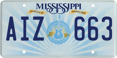 MS license plate AIZ663
