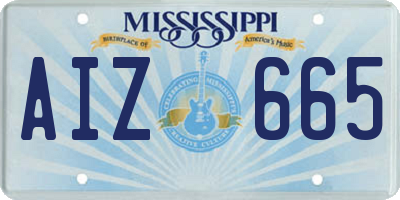 MS license plate AIZ665