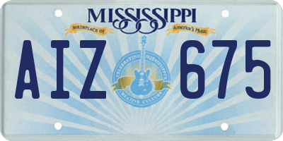 MS license plate AIZ675
