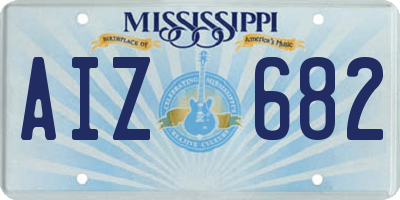 MS license plate AIZ682