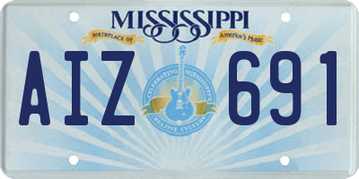 MS license plate AIZ691