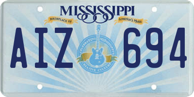 MS license plate AIZ694