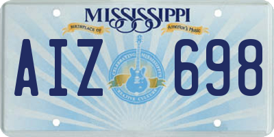 MS license plate AIZ698