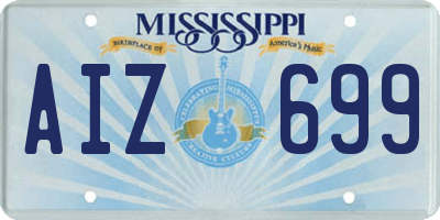 MS license plate AIZ699