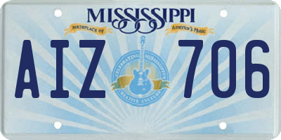 MS license plate AIZ706