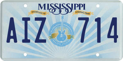 MS license plate AIZ714