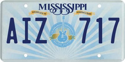 MS license plate AIZ717