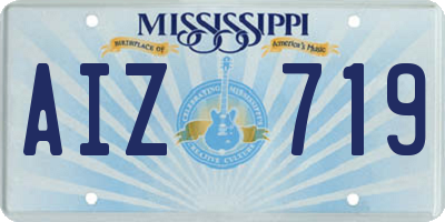MS license plate AIZ719