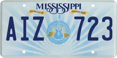 MS license plate AIZ723