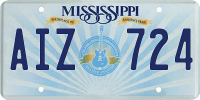 MS license plate AIZ724