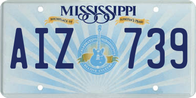 MS license plate AIZ739