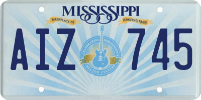 MS license plate AIZ745