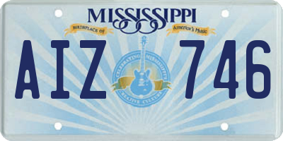 MS license plate AIZ746