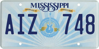 MS license plate AIZ748