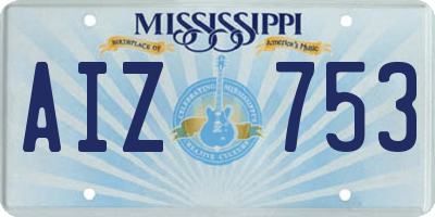 MS license plate AIZ753